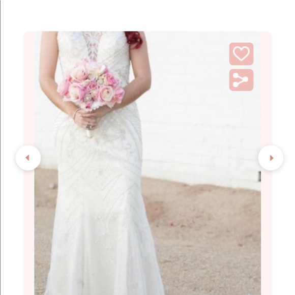 Maggie Sottero Maui wedding Dress. Swarovski crystals & beading. - Picture 6 of 10